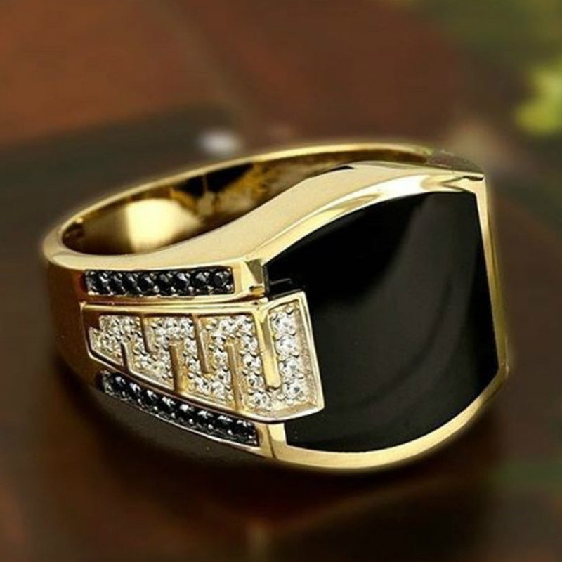 

European Hip Hop Ring Full Cz Ring New Direct Sales Men Ring