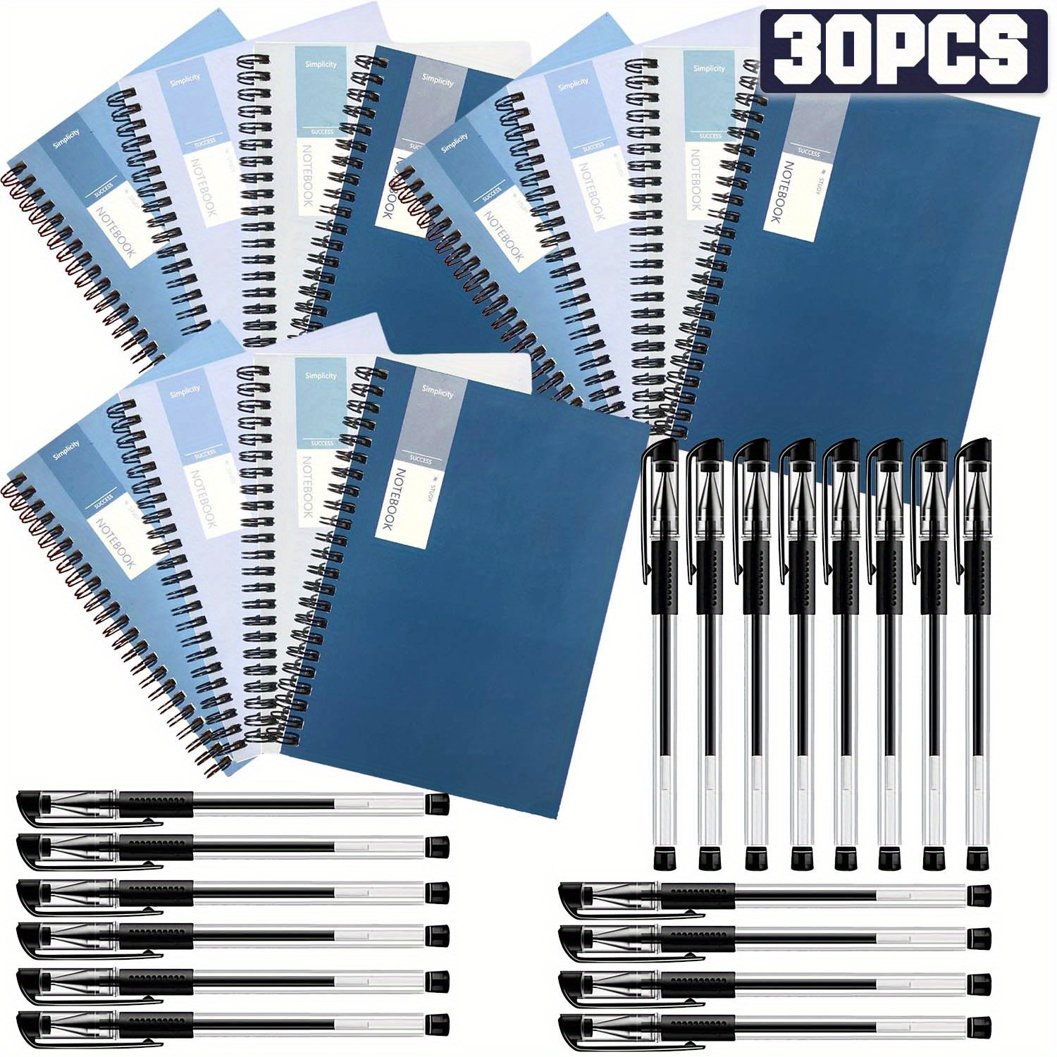 

30pcs/ Set Stationary Set School Office Supplies, A5 Spiral Notebooks With Pens