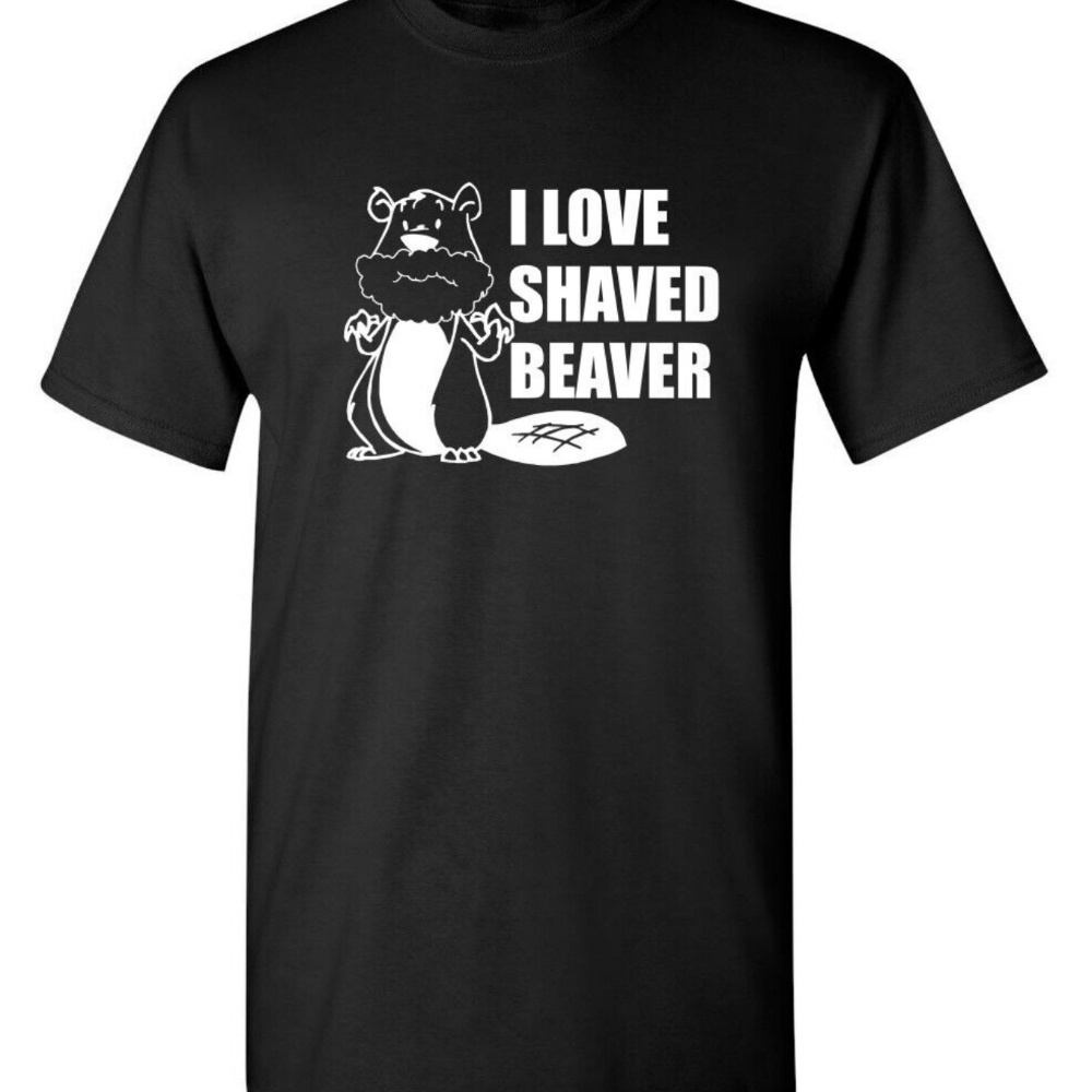 

I Love Shaved Beaver Unique Cotton Men's T-shirt - A Fashionable Casual Must-have!