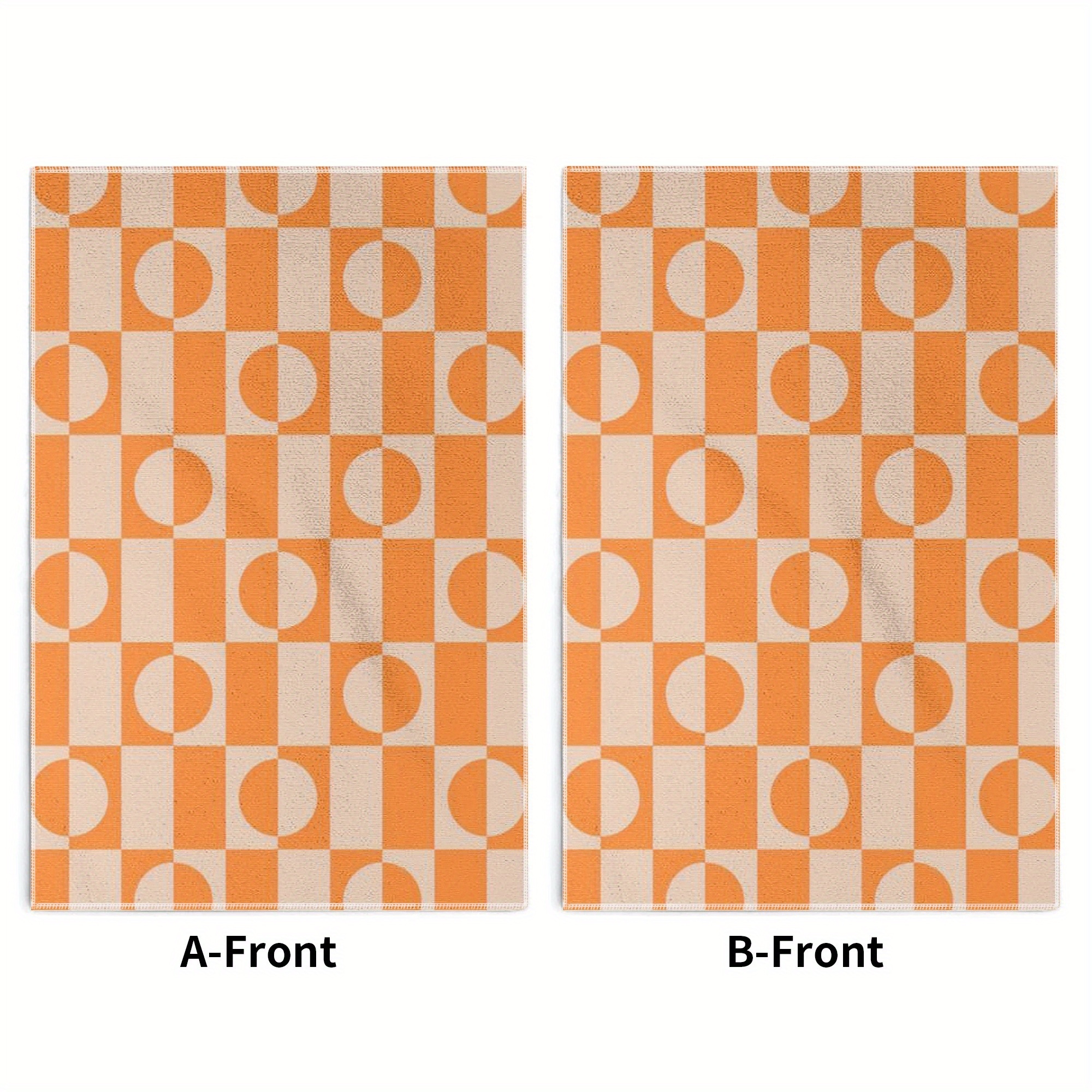 

Serviettes de cuisine artistiques : 2 pièces aux motifs géométriques orange et blancs vibrants, parfaites pour votre cuisine moderne (18 x 26 pouces)