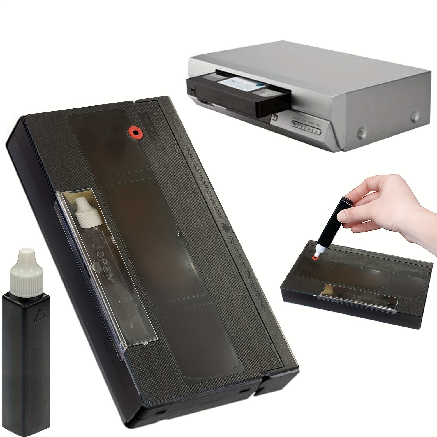 

Cleaner Kit - Video Head & Cassette Cleaning System For Vcr And Vhs Players, No Batteries Required