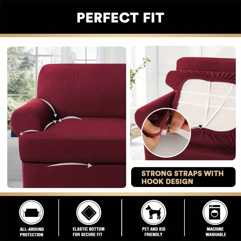 2 piece t cushion sofa slipcover best sale