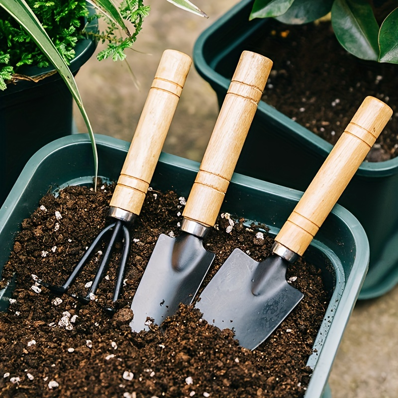 

Garden Tool Set Rake Tip Shovel Large Gardening Mini Plant Loose Soil Flower Shovel, Aluminum Alloy Gardening Supplies With Handle For Gardening Digging, Hand Tools, Gardening Tool Set