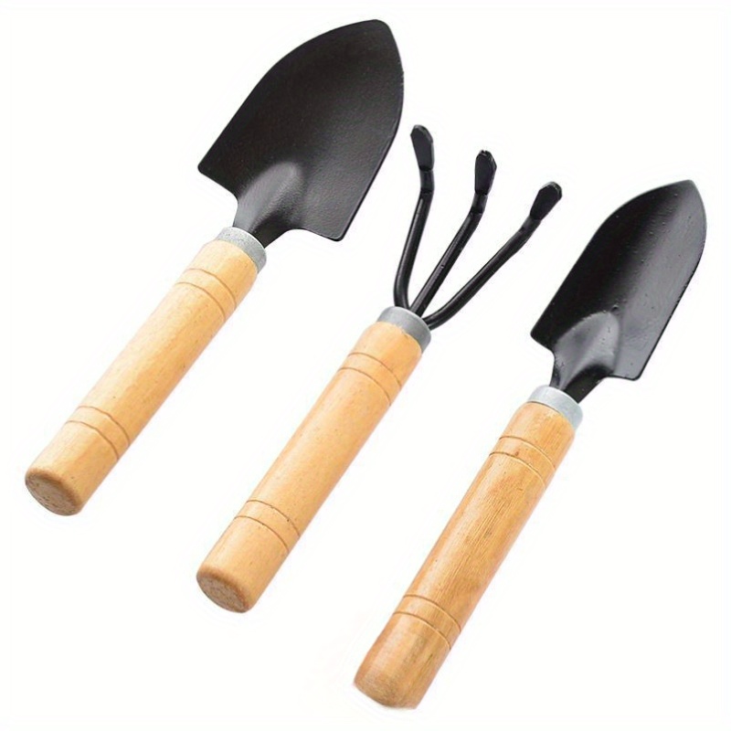 TEMU Garden Tool Set Rake Tip Shovel Large Gardening Mini Succulent Plant Loose Soil Flower Shovel, Aluminum Alloy Gardening Supplies With Handle For