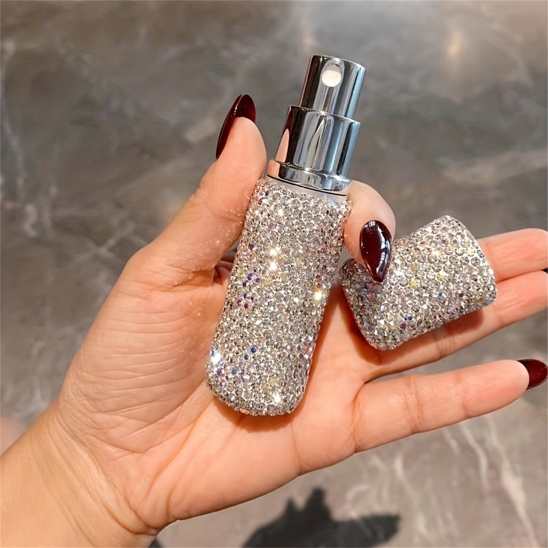 

Sparkling Mini Refillable Car Perfume Atomizer - Leak-proof, Portable Travel Spray Bottle With Glitter , Pvc-free & Odorless