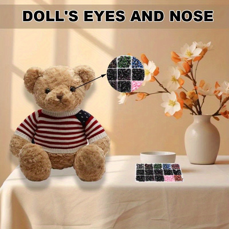 

560pcs Plastic Safety Eyes And Noses Set For Diy Doll Making, Assorted Sizes, Craft Sewing Supplies For Amateurs And Professionals, Age 14+