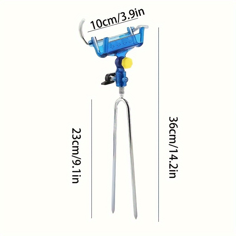 TEMU 1 X 360&deg; Adjustable Fishing Rod Holder, Self-locking Plug-in Fishing Rod Holder, Fishing Tackle