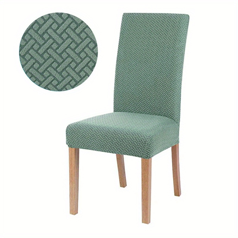 Image of 2pcs/ 4pcs, Long Plush/ High Quality Sofa Cover Durable And Wearable/ / Stretch Fabric/ Pet Friendly/ High Quality Stretch Chair Cover/ Jacquard Dining Chair Cover