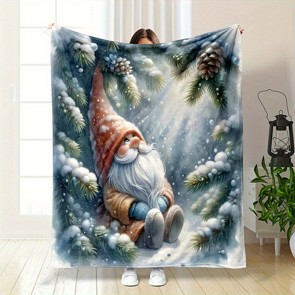 

Cozy Christmas Flannel Throw Blanket - Soft, Reversible & Machine Washable For Bed, Sofa, Camping | 31x47in To 59x78in Sizes