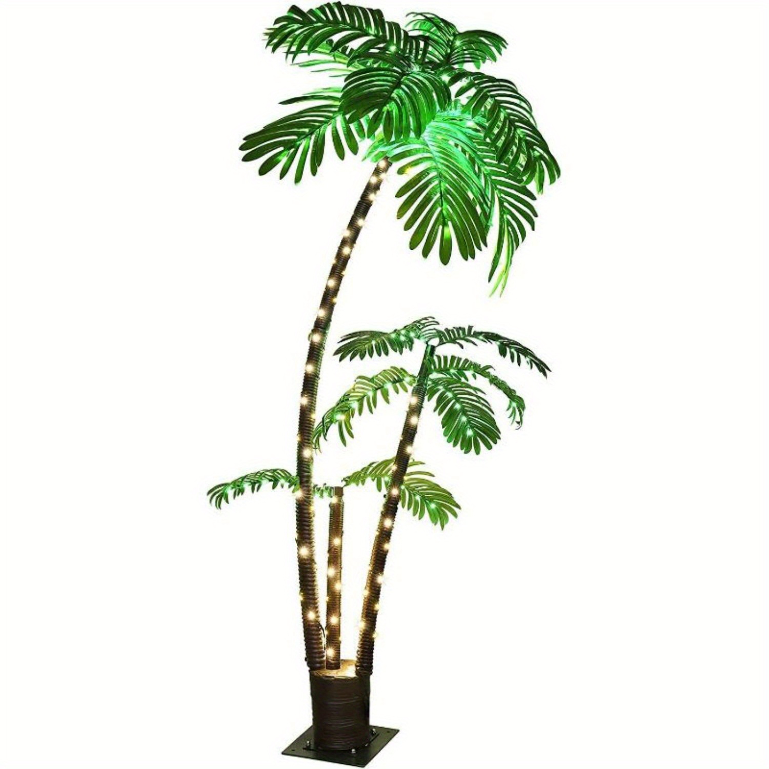 TEMU 6ft Palm Tree Light, Artificial Fake Tree, For Christmas Decorations Decor, Outside Patio Yard, Pool, Porch, Party Decor.