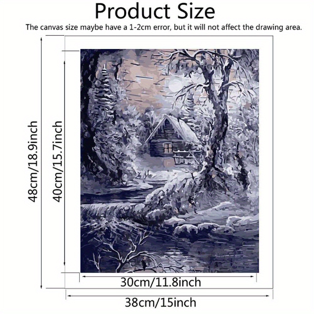 風景画1 新品同様 数字油絵山 Paint 植物ペイントバイナンバー Kids
