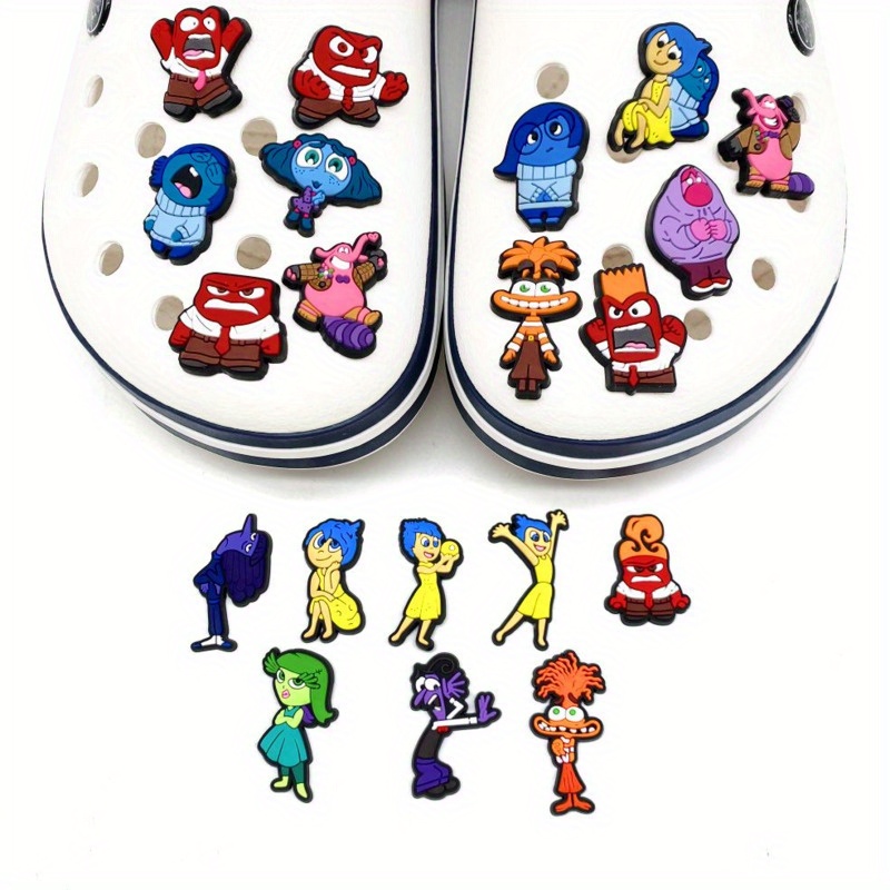 

20pcs Disney Inside Out Silicone Shoe Charms, Cute Cartoon Emotion Character Diy Decorations, Detachable Fashion Accessories For Slippers And Clogs, Ideal For Christmas, Halloween, Birthday Gifts