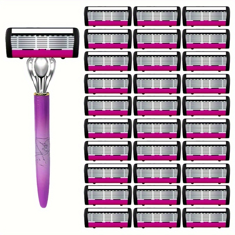 

Women's 6-layer Razor Blade - Smooth And Painless Shaving For Legs And Armpits | Stainless Steel Hand Hair Removal Tool | Essential