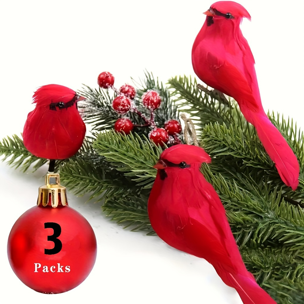 

3pcs/6pcs/12pcs Simulation Red Decorative Garden Ornaments, Gardening Decorations