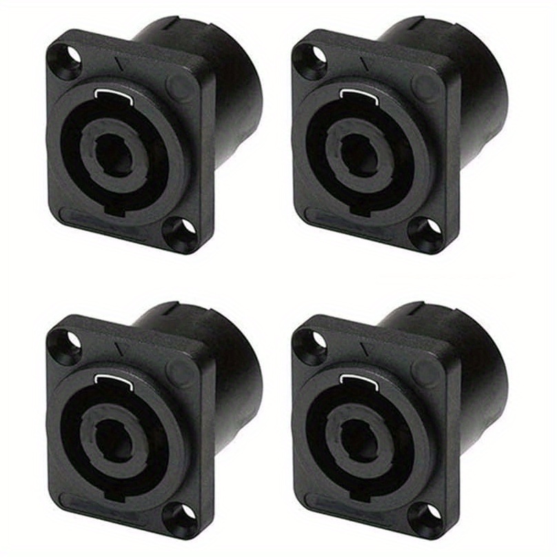 

Set Of 4 Speaker Stands With Banana Plug Connectors And Square Bases