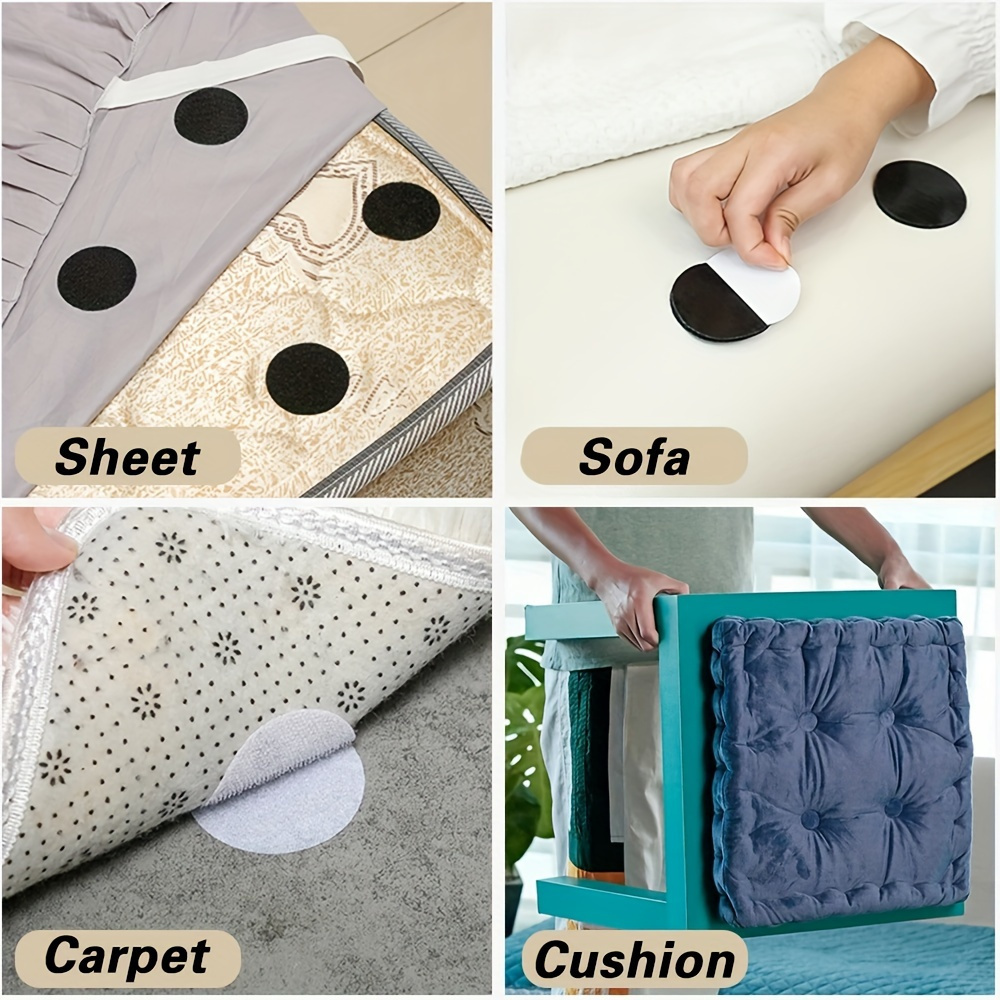 8   pairs non slip rug gripper tape reusable washable carpet stickers for secure floor placement ideal for home office use seamless sofa cushion bracket   star shaped anti slip strap details 10