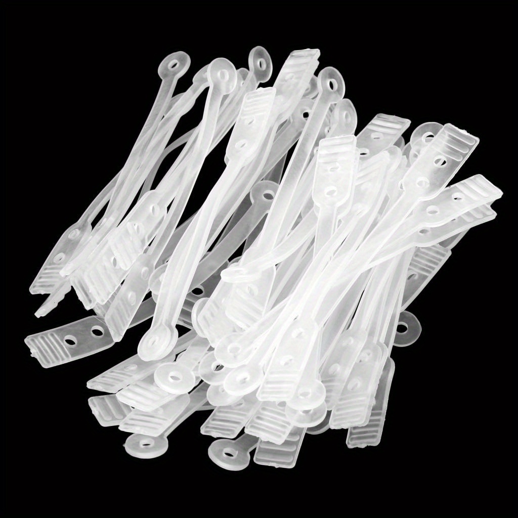 

Piece Of 50 - Clear Flat Elastic Hair Ties For Women | Non-slip Ponytail Holders & Styling Bands