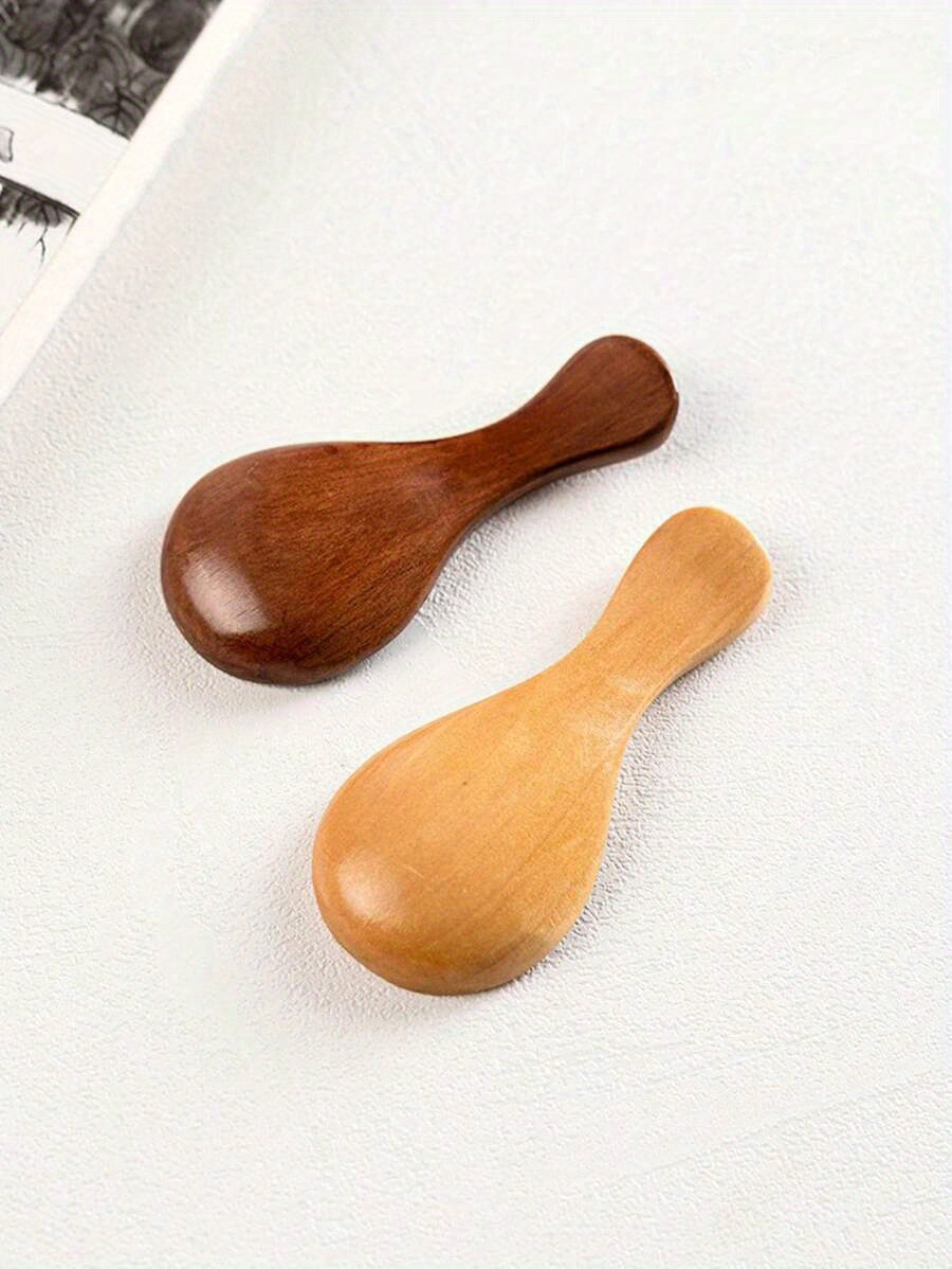 1pc wooden miniature spoon 3 15in 8cm exquisite short handle spoon for home use   seasoning ice cream dessert tea yogurt baby formula and more school supplies back to school details 3