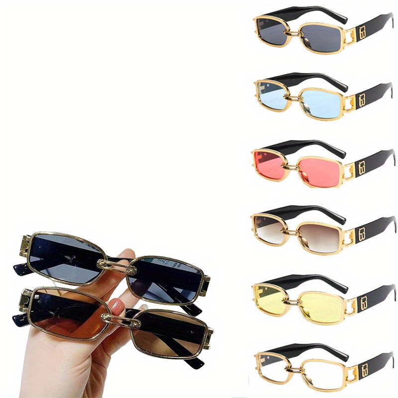 

6pcs/set New Fashionable Sunglasses For Both Men And Women, Trendy And Personalized Sunglasses, Retro Street Photo Sunglasses