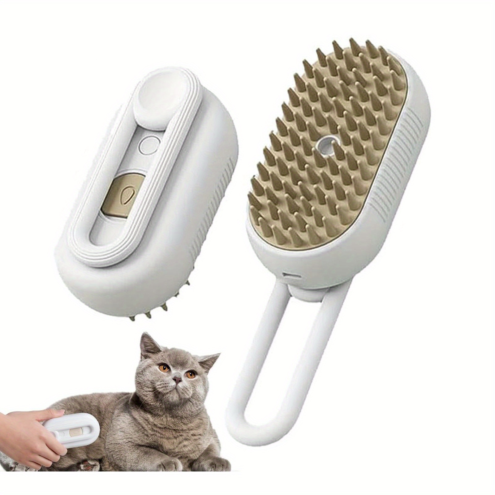 

Camecho Pet Steamy Mist Pet Brush For Pet Hair 3-in-1 Steamy Cat Brush