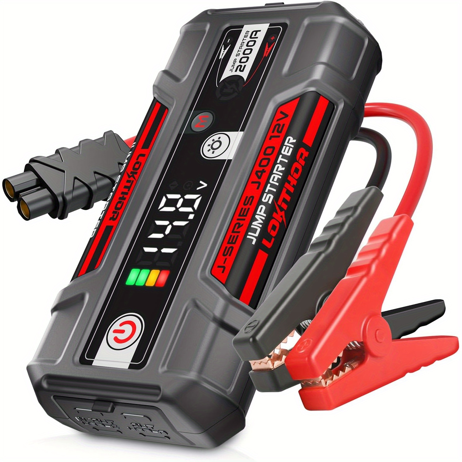 

J400 2000a 12v Portable , Car Battery , Usb-c Powerbank Charger For Upto 8.0-liter Gas And 6.0-liter Diesel Engines