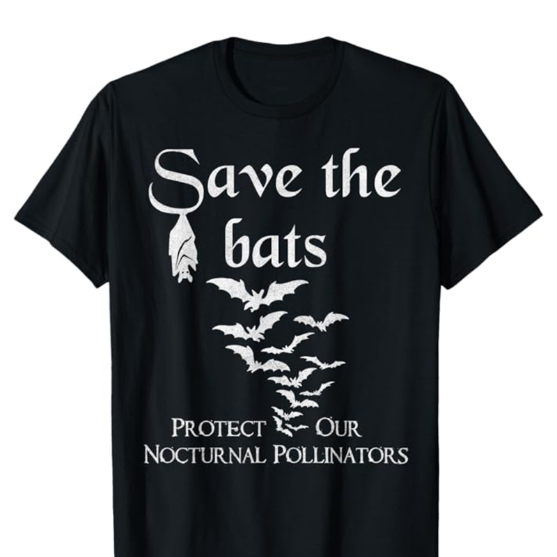 

Men's 100% Cotton Bats Graphic Print T-shirt, Casual Short Sleeve Crew Neck Tee, Men's Clothing For Summer Outdoor