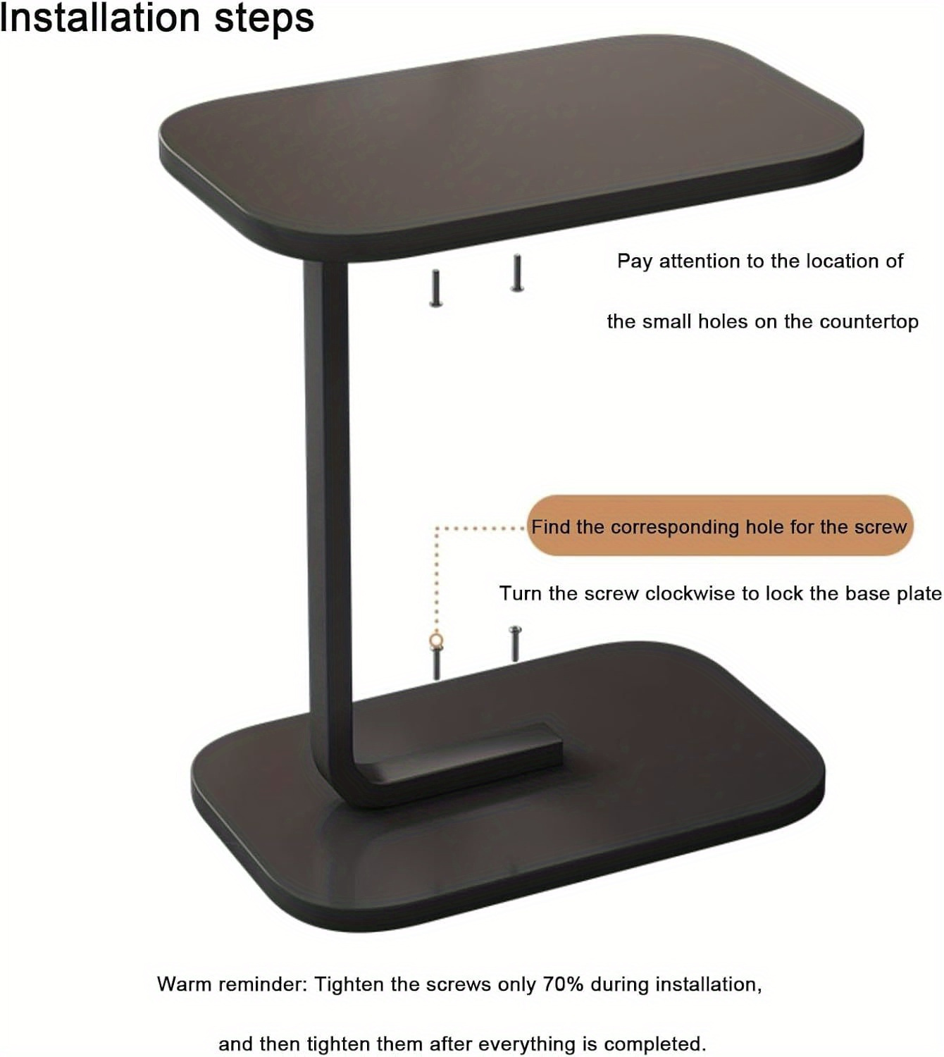 1pc side table c shaped end table sofa side table light luxury and high end small coffee table side cabinet mobile bedside bedside shelf mini balcony small table details 2