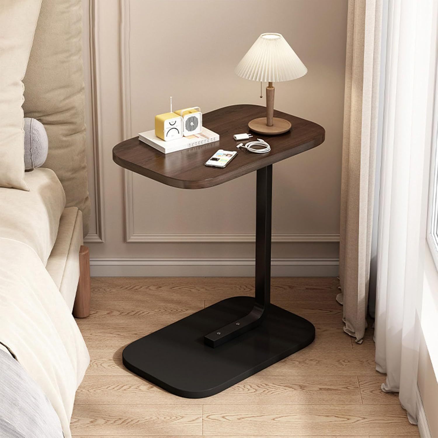 1pc side table c shaped end table sofa side table light luxury and high end small coffee table side cabinet mobile bedside bedside shelf mini balcony small table details 3