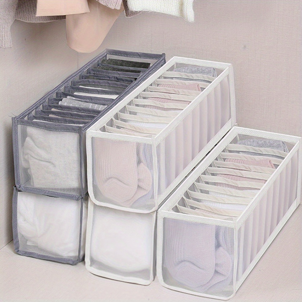 3 шт. улучшенный складной органайзер для одежды на 11 сетках, разделитель для ящика с носками, органайзер для трусов и коробки для хранения шарфов, детали одежды 1