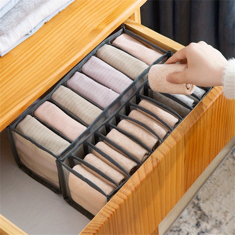 3 шт. улучшенный складной органайзер для одежды на 11 сетках, разделитель для ящика с носками, органайзер для трусов и коробки для хранения шарфов, детали одежды 4