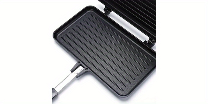 versatile non stick sandwich maker pan with handle double sided aluminum grill for perfectly   sandwiches   more easy clean dishwasher safe details 2