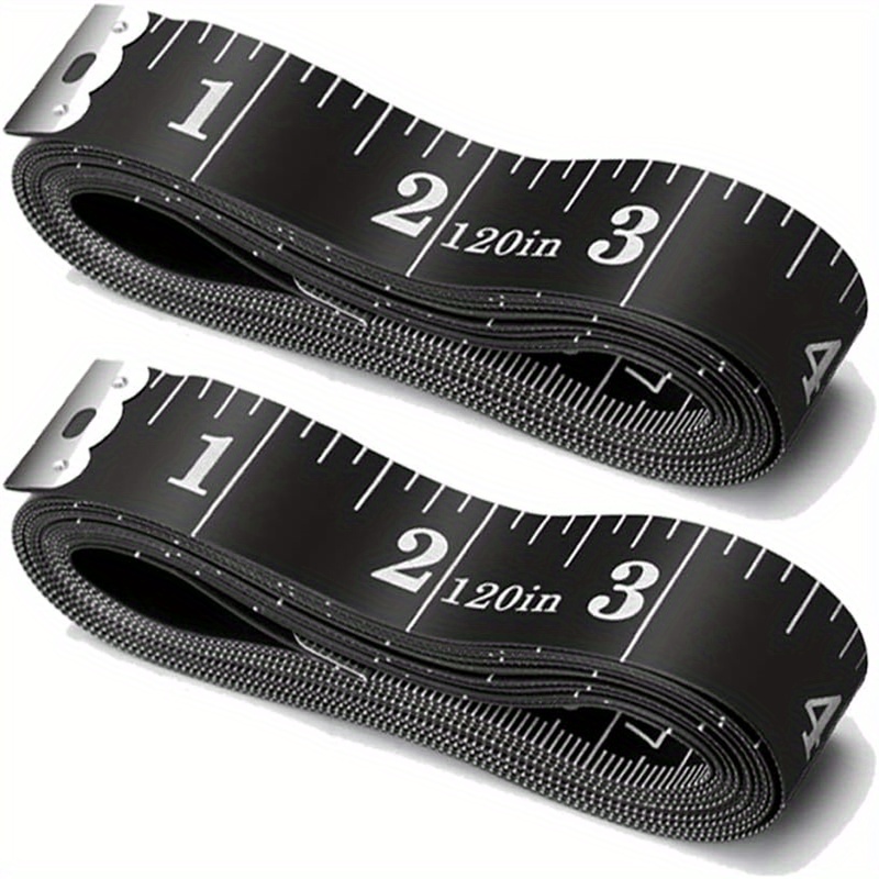 TEMU 2pcs/pack Tape Measure Body Measuring Tape, 120 Inch Soft Fabric Measuring Tape For Sewing Cloth Measurement, Double Scale Tailor Ruler For