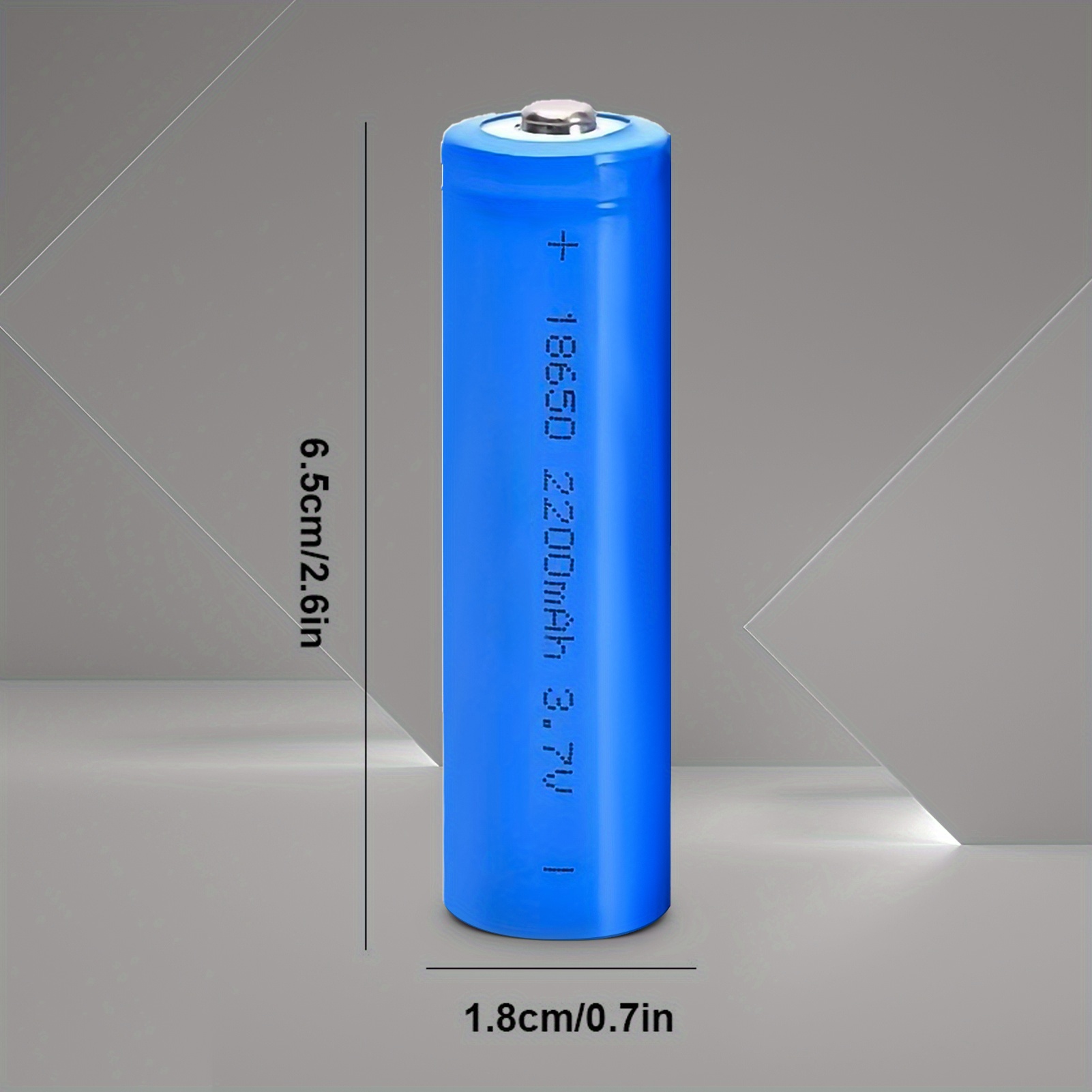 סוללת 18650 נטענת בקיבולת גבוהה 2200mAh - טעינה ב-USB, אידיאלית לפנסים, מאווררים, אורות סולאריים ופנסים - מושלמת לשימוש בבית או בנסיעות פרטים 2