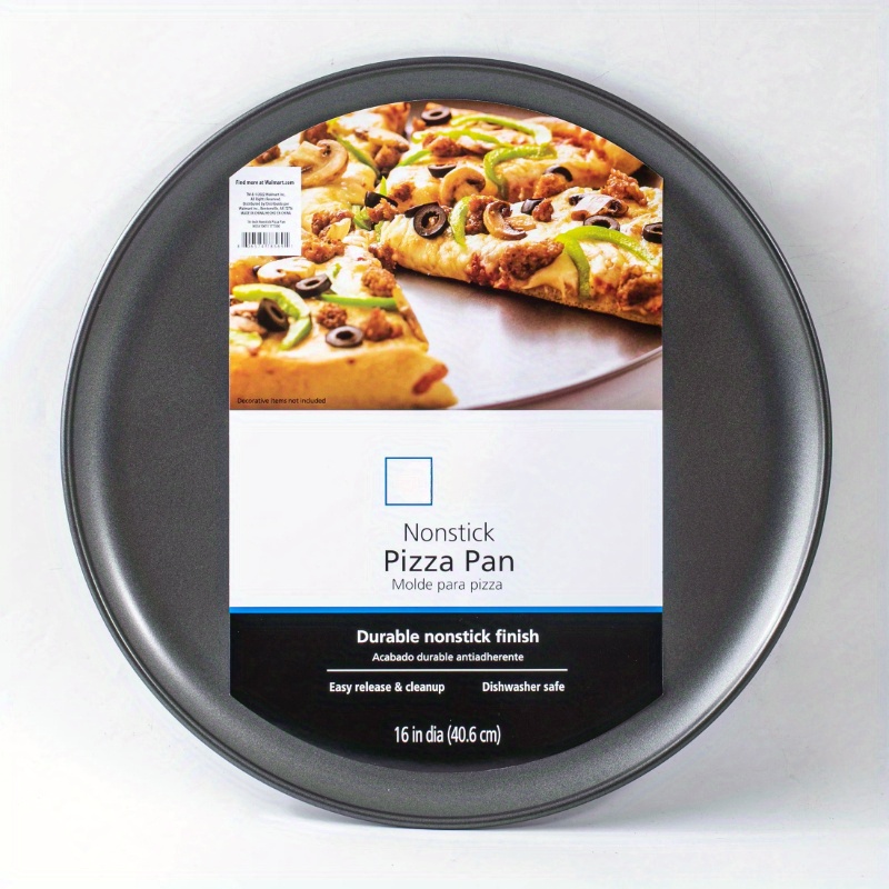 

16 Inch Non-stick Pizza Pan, Large, Gray