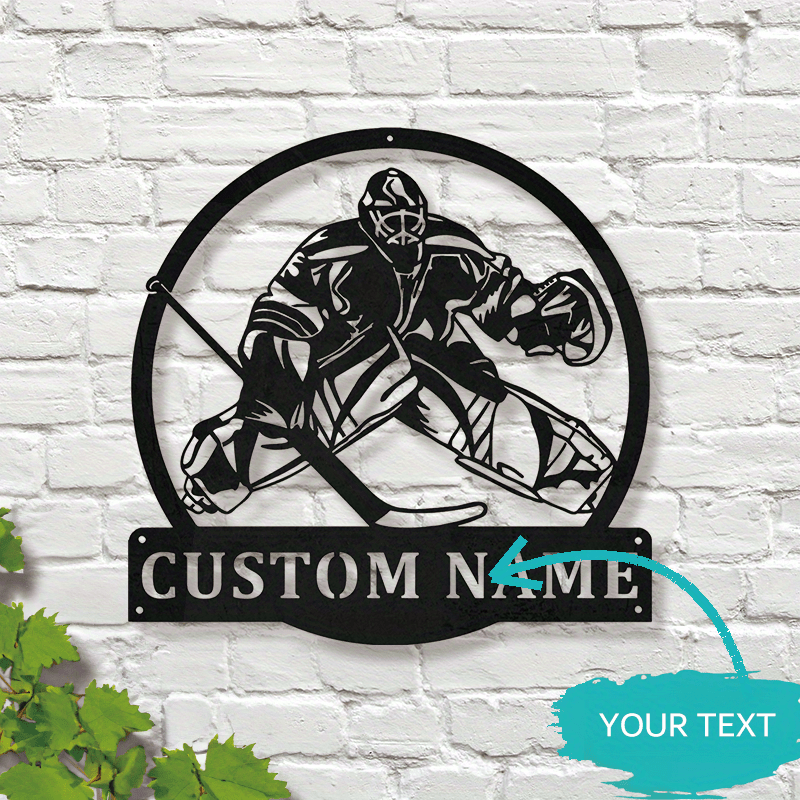 

Personalized Metal Wall Art - Custom Name Sign For Sports Fans, Versatile Home Decor, No Power Needed