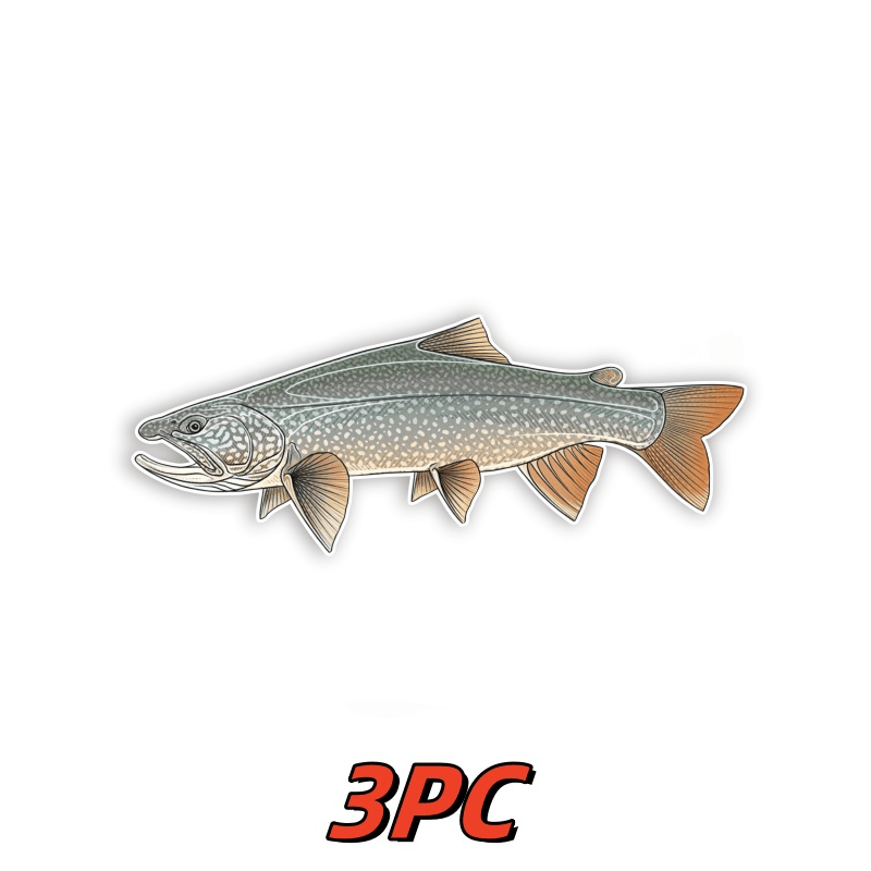 

3pcs Lake Trout Decal Sticker