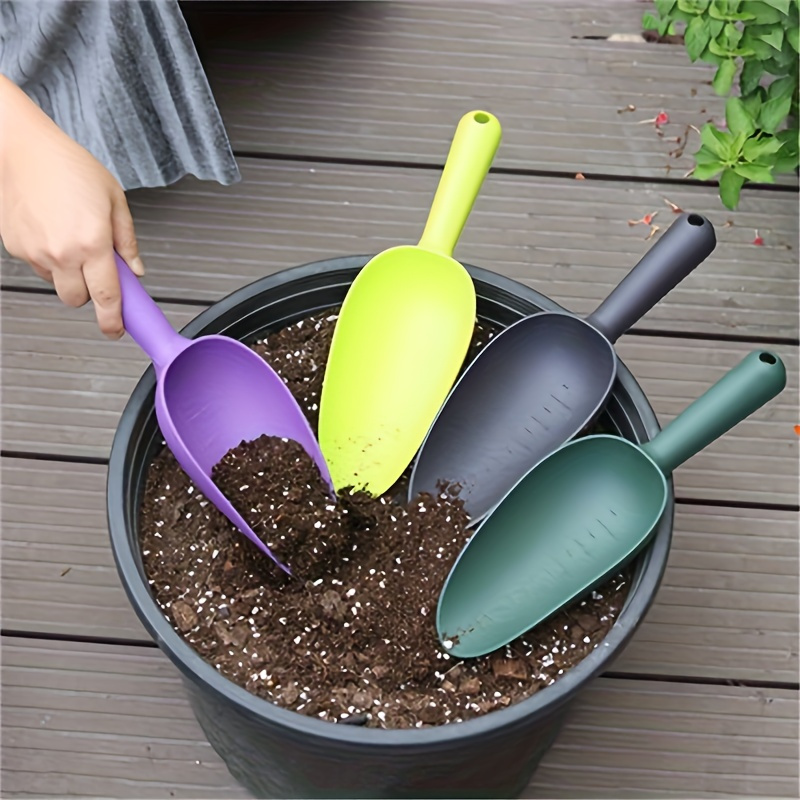 

1pc Ergonomic Plastic Garden Shovel With Scale - Lightweight Soil Scoop For Planting And Digging, No Electricity Needed - Ideal Hand Tool For Flower, Vegetable, And Succulent Garden Care