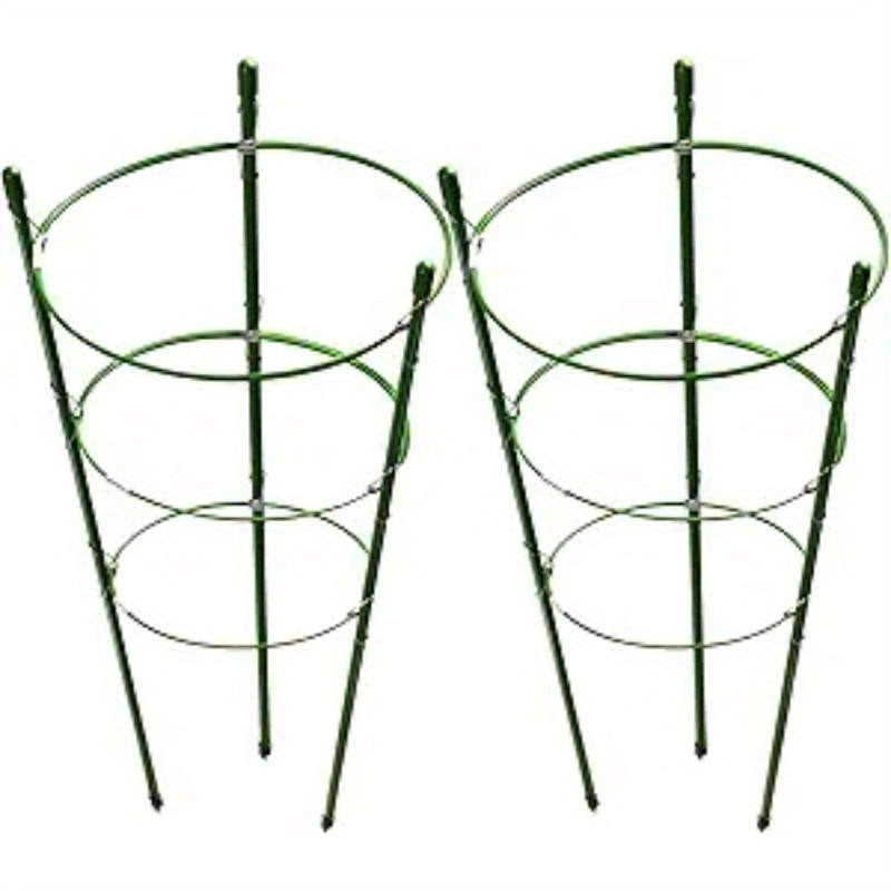 

Tomato Cage, 2 Pack Plant Support Cage Rust Resistant Garden Ring Stake Plant Support For Tomato, Trellis, Climbing Plant, Flower, Small Plant Cages For Small Plants