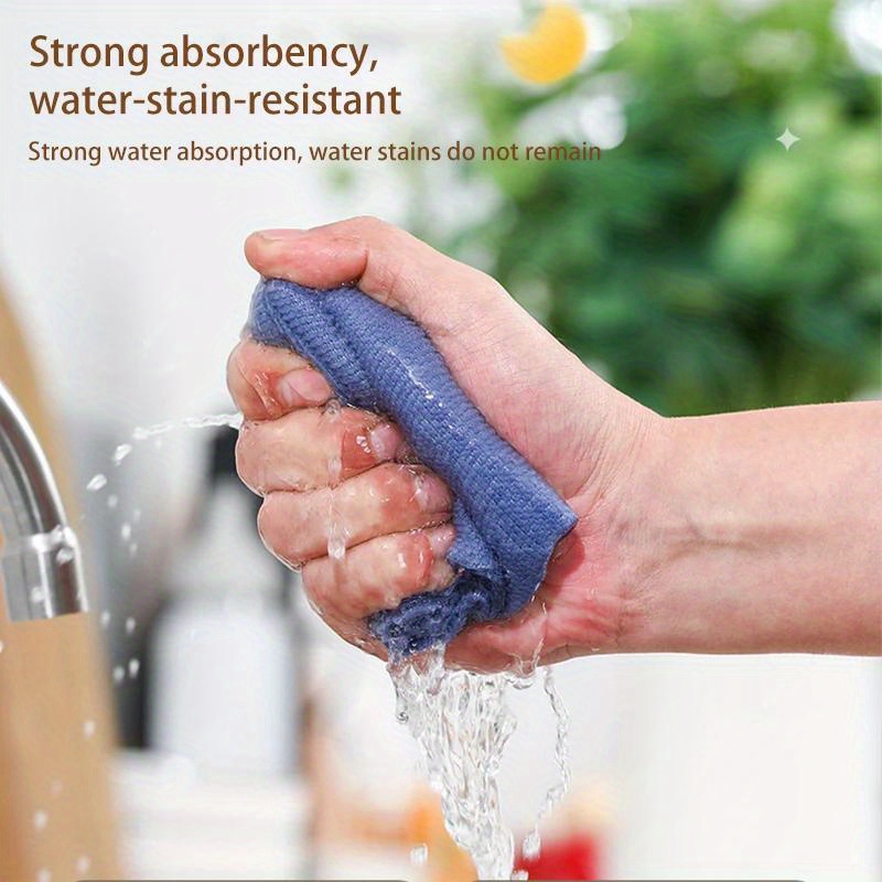 20 pack microfiber cleaning cloths non woven polyester fabric multi purpose absorbent wipes for kitchen bathroom living room outdoor oil water resistant cleaning rags details 4