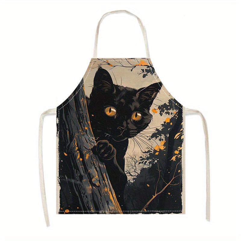 

-themed Kitchen Apron - Polyester, Cooking, Bbqs & Cafe Service, 21.65x26.77 Inches