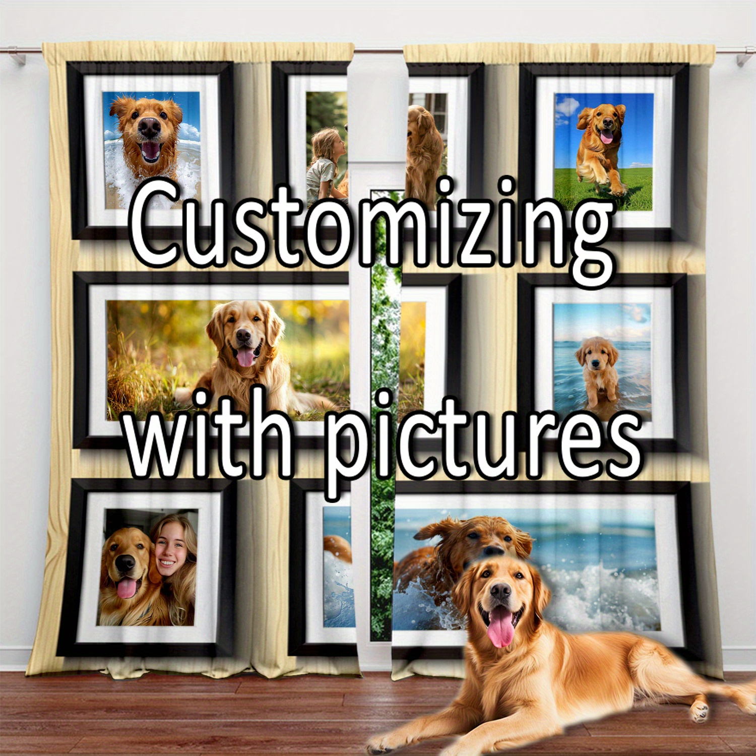 

2pcs Curtain Set Unique - Rod For Hanging, For , & - Polyester , For