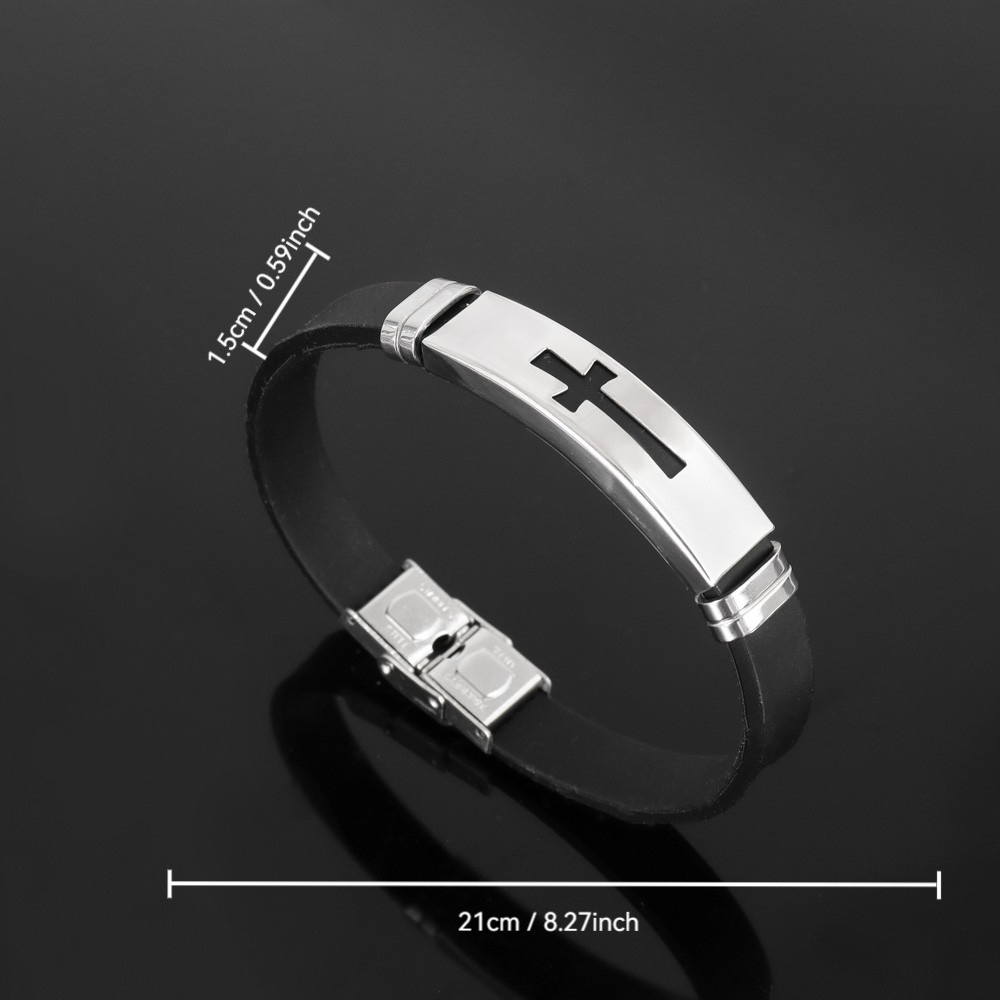 fashionable creative cross silicone bracelet Temu Bahrain