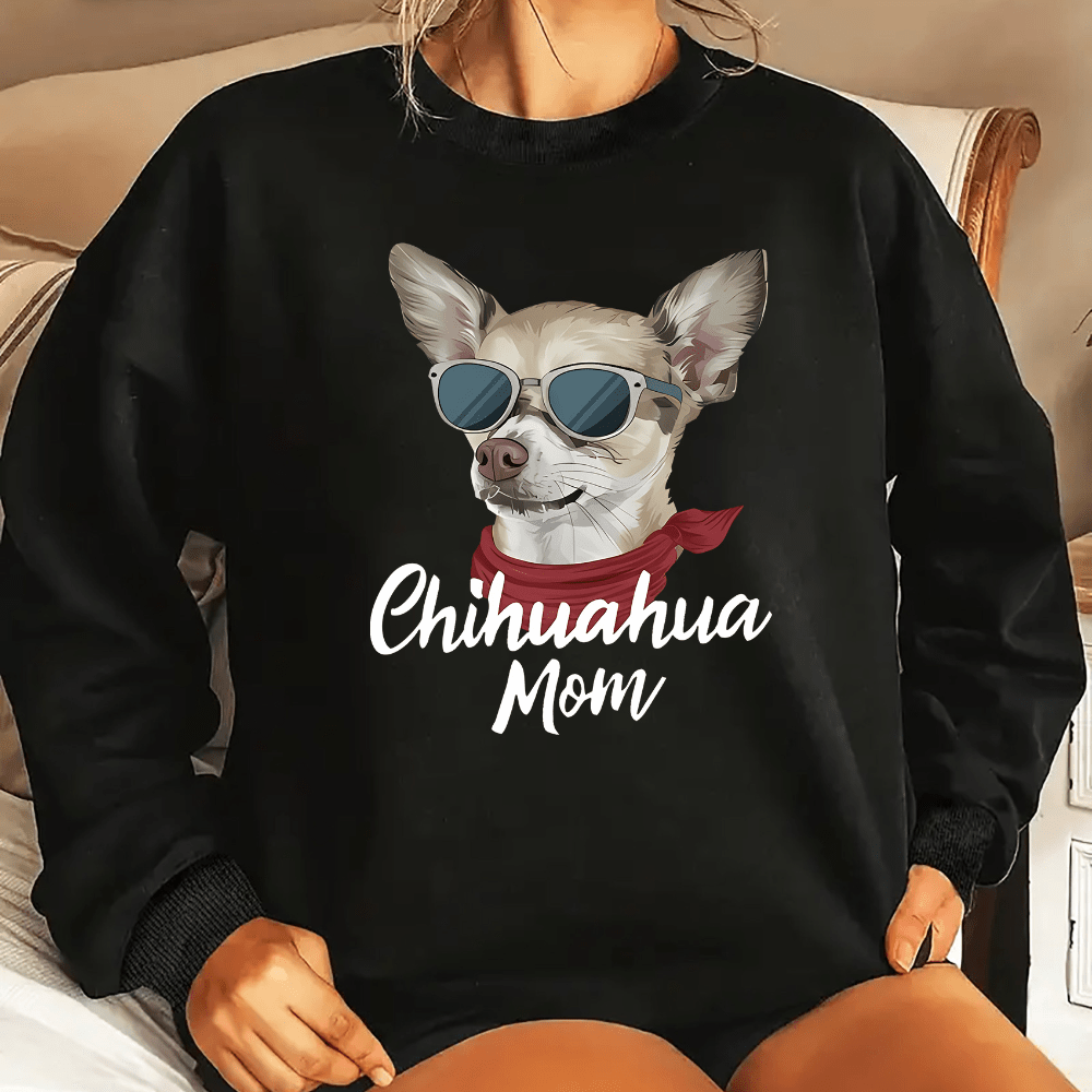 

Graphic Sweatshirt - 100% Polyester Knit Fabric Casual Pullover With Crew Neck, Long Sleeve Cartoon Print Active Sweater For Women - Slight Stretch, All-season Comfort