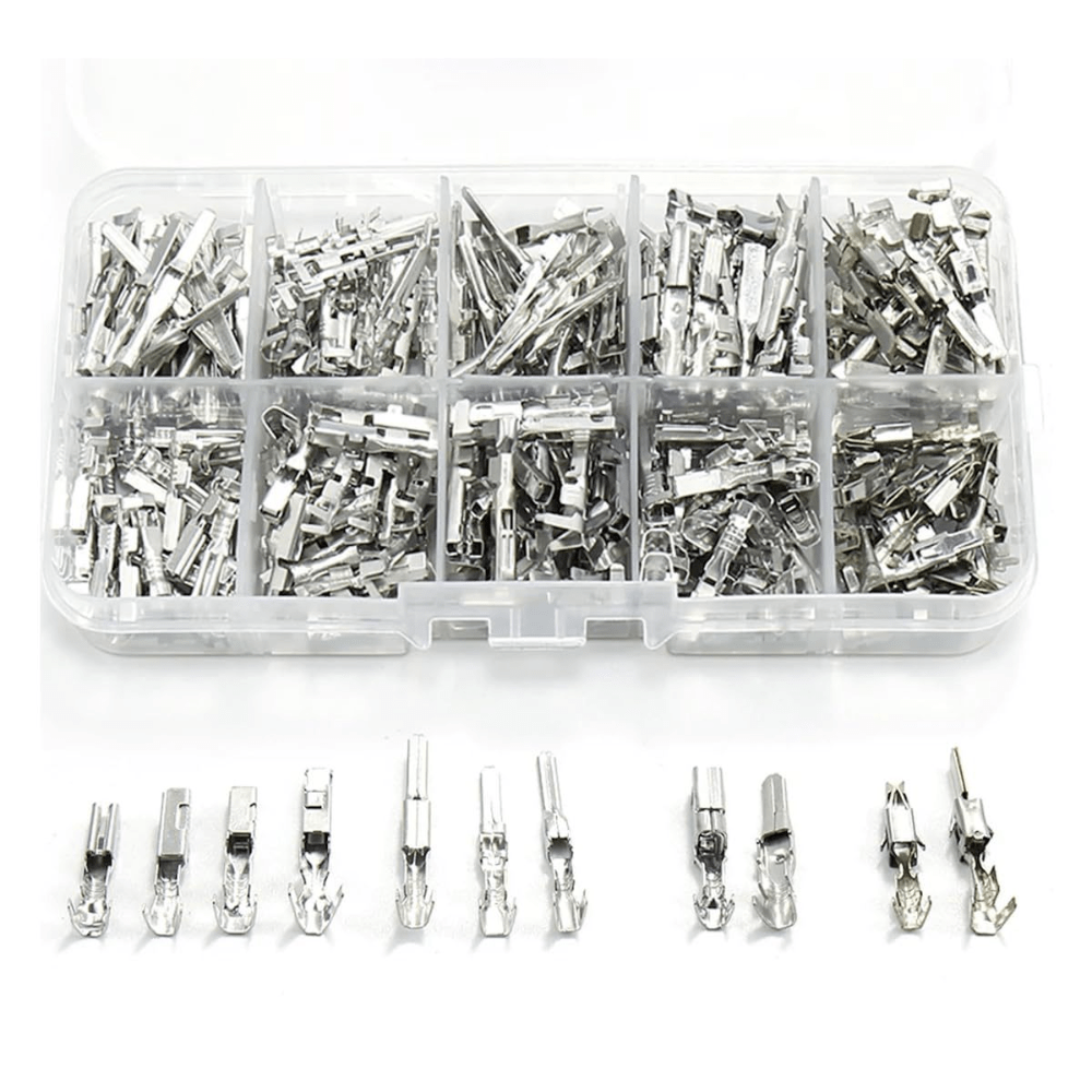 

290pcs Brass Automotive Terminals Kit - 1-3.5mm Car Connectors, Electrical