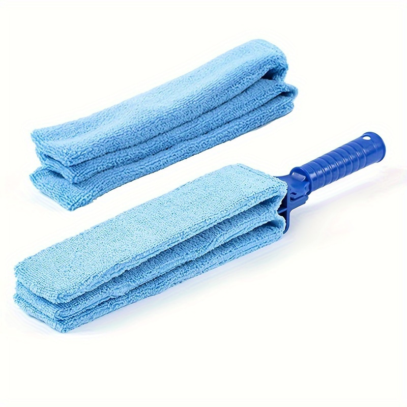 

1pc, 16.5x2.8in Large Size Blinds Duster With 2 Microfiber Sleeves, Rechargeable Window Blinds Cleaner Brush, For Home, Living Room, Bedroom, Outdoor, Kitchen, Air Conditioner Vents, Fans, Car Vents