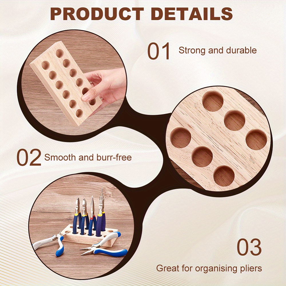 Support En Bois Pour 3 Pinces - Porte-outils Pratique - Marque Watchfix - Neuf Avec étiquette