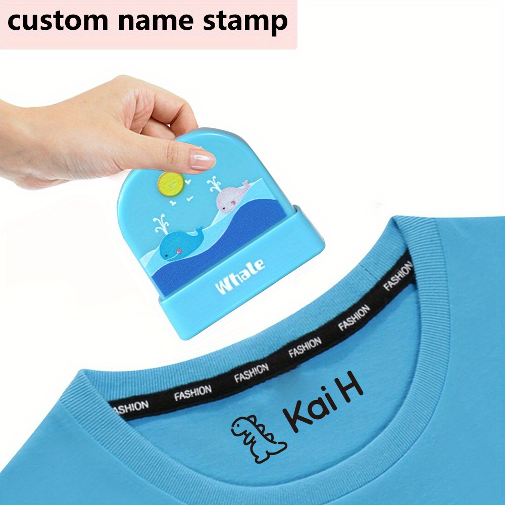 

Custom Name Stamp With Ink Pad For Fabric And Clothing, Personalized Waterproof No Fade Label For Kids, Teachers, Students - Plastic Material, Mixed Color - Ideal For School And Camp Gear Labeling