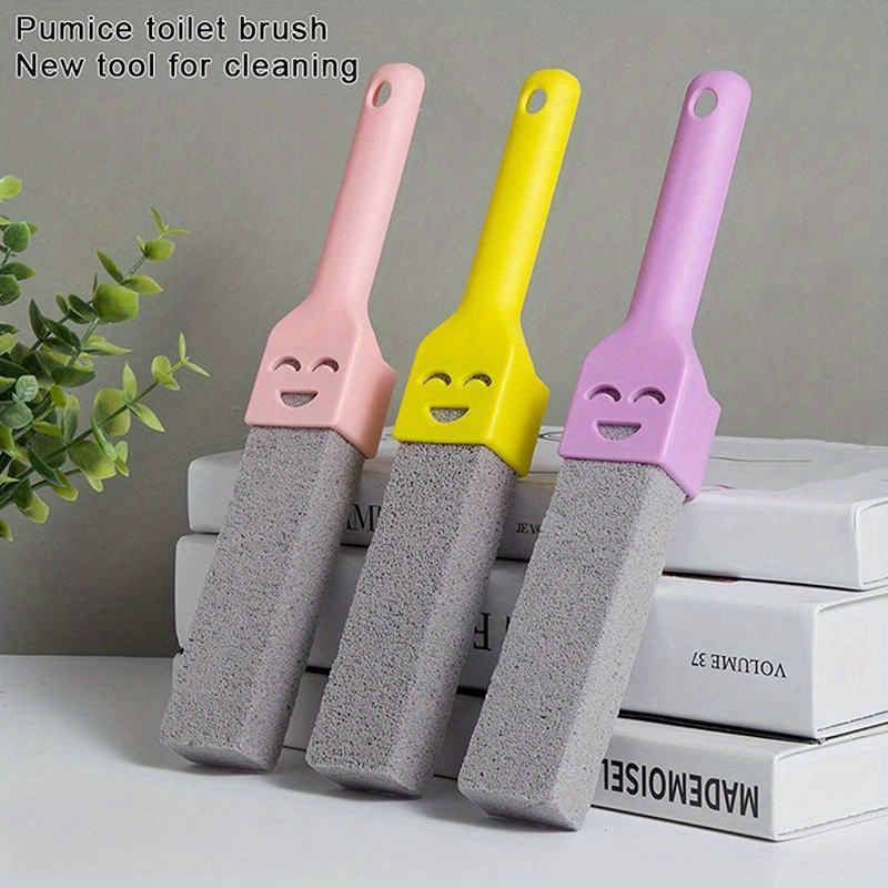 

Pumice Toilet Brush - Industrial Strength Cleaning Tool For Toilet Bowl Ring Removal - Commercial Scrubbing Pad With Handle - Durable Household Cleaning Brush