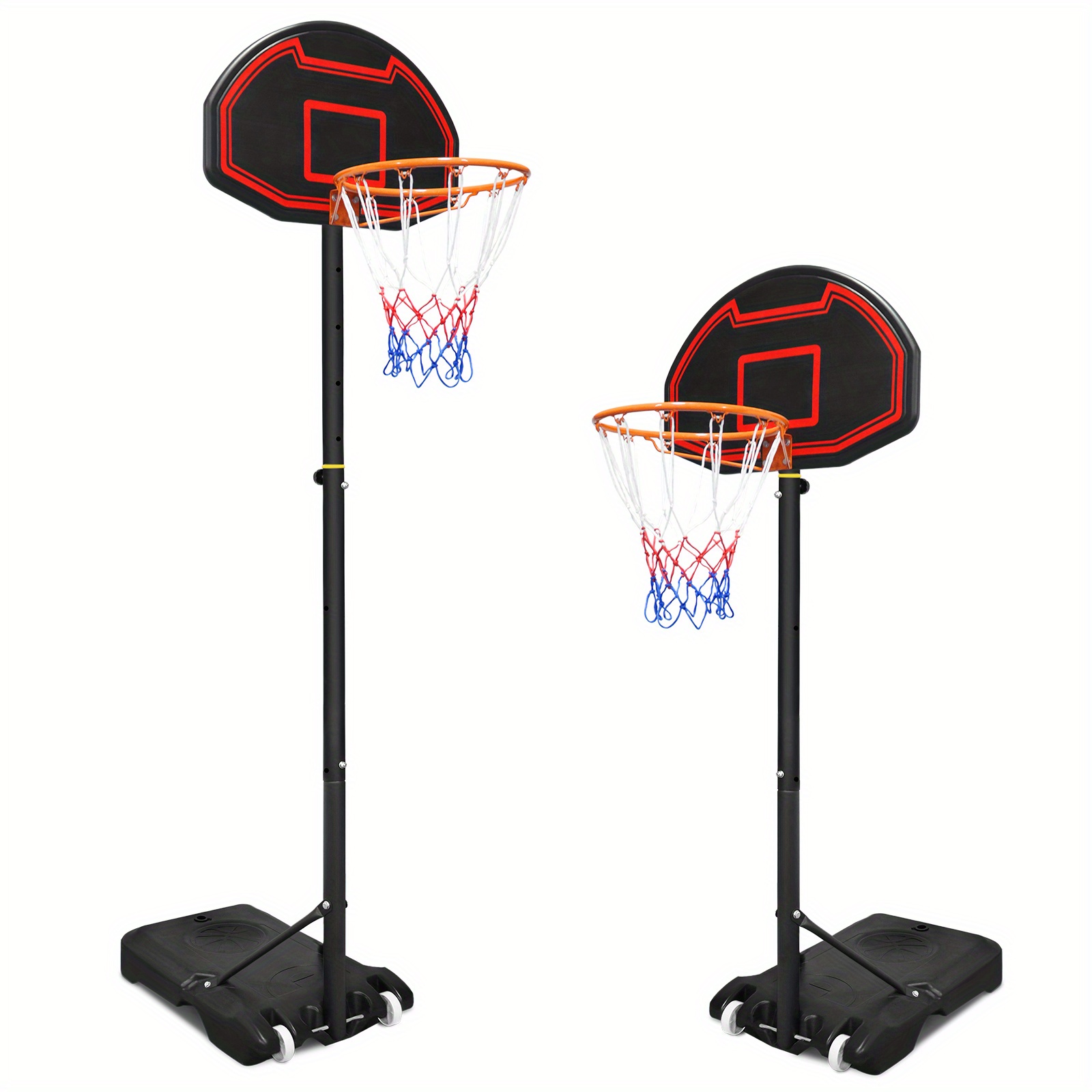 1. 6-2. A 1m Outdoor Basketball Hoop, A Basketball System For Indoor Use, A Height-adjustable Basketball Stand With Wheels, Including A Basketball Suitable For Teens And Adults
