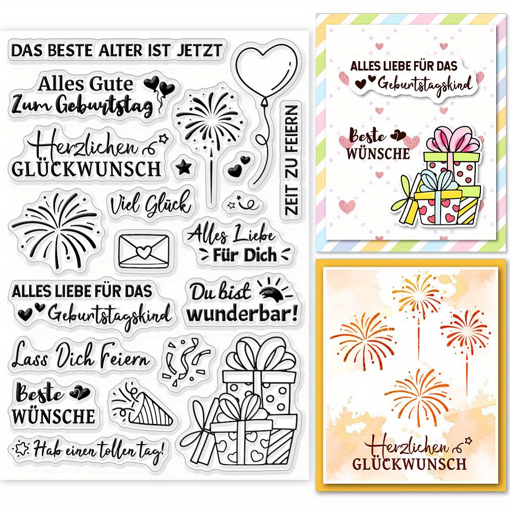 Clear Pvc Plastic Stamps For Scrapbooking, Photo , And Card Making, Measuring 160x110x3mm